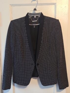 White House Black Market Black & White Patterned Women's Blazer